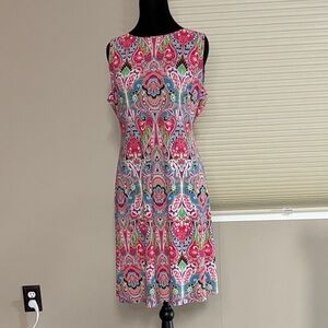 Tommy Hilfiger Pink Multi-Color Paisley Midi Dress